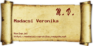 Madacsi Veronika névjegykártya