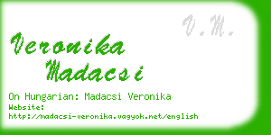 veronika madacsi business card
